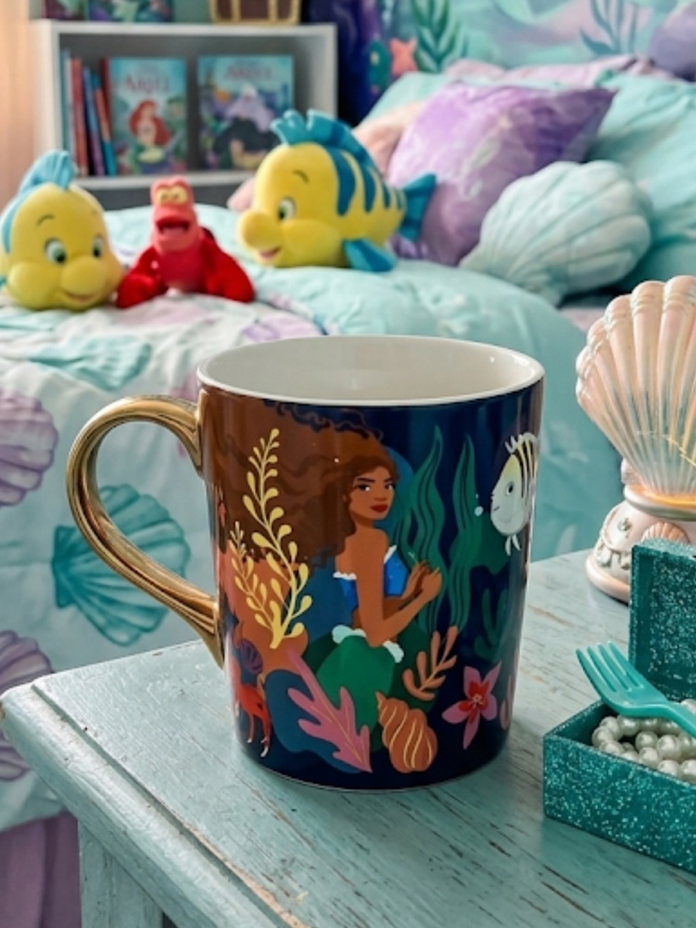 Disney Ariel My Voice Is A Treasure Mug Under Sea Pattern Disney Shop Mug